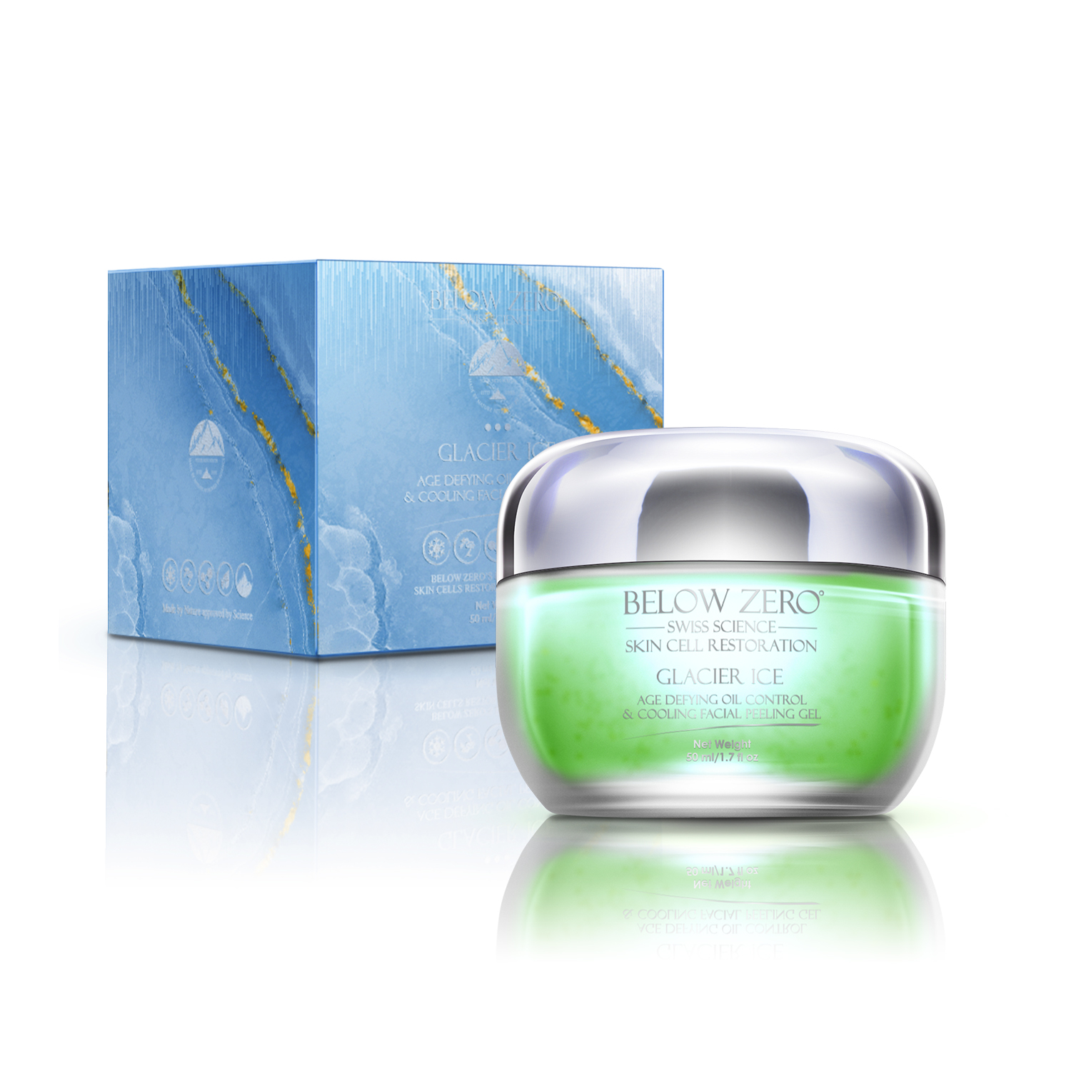 Below Zero Glacier Ice Age Defying Oil Control & Cooling Facial Peeling Gel